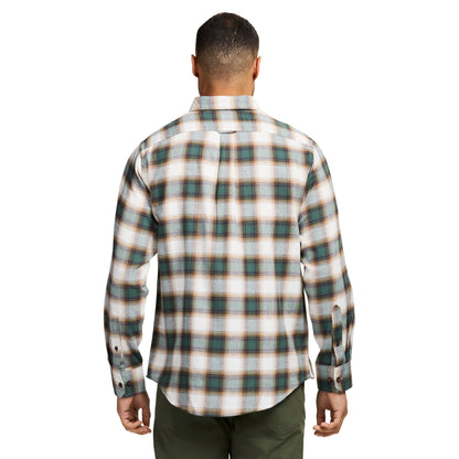 Izod Stratton Flannel Long Sleeve Button Down Shirt - Smoke Pine