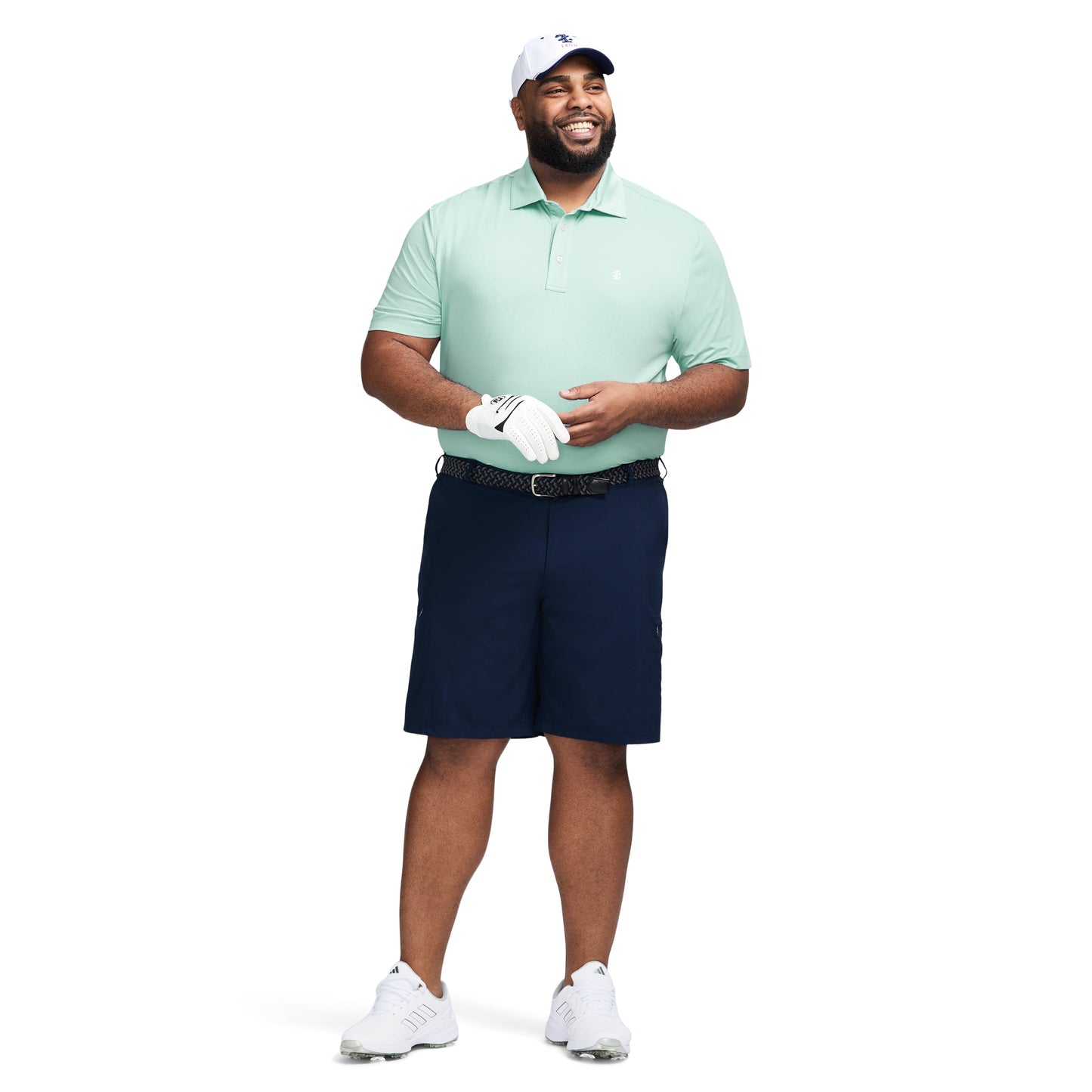 Izod Big & Tall Golf Swingflex Mesh Polo - Limpet Shell