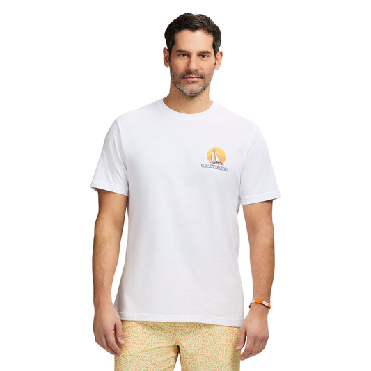 Izod Saltwater Short Sleeve Graphic Tee - Bright White