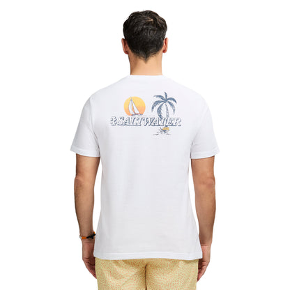 Izod Saltwater Short Sleeve Graphic Tee - Bright White