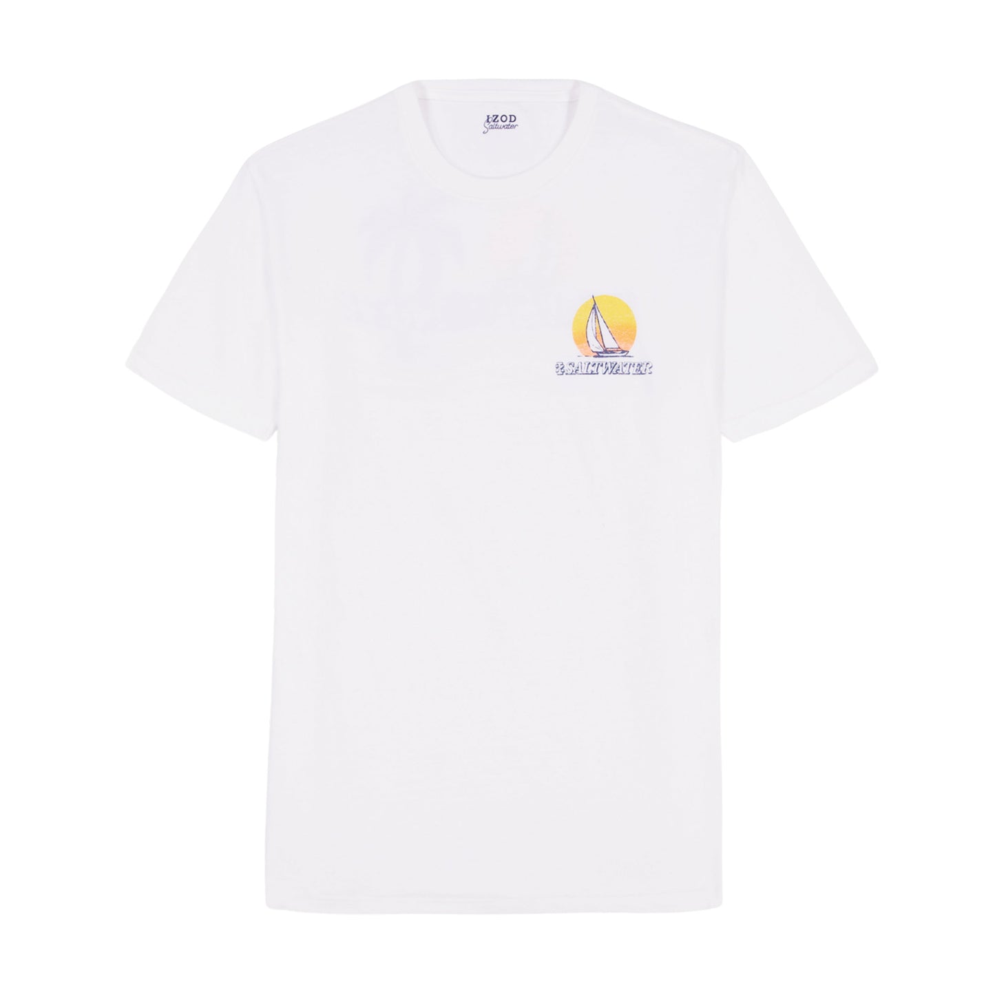 Izod Saltwater Short Sleeve Graphic Tee - Bright White