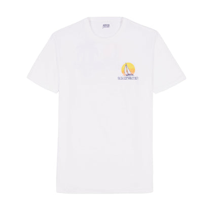 Izod Saltwater Short Sleeve Graphic Tee - Bright White