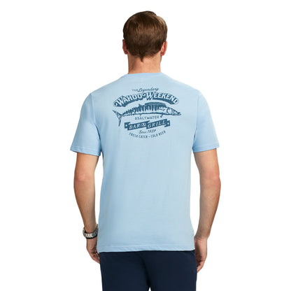 Izod Saltwater Short Sleeve Graphic Tee - Placid Blue