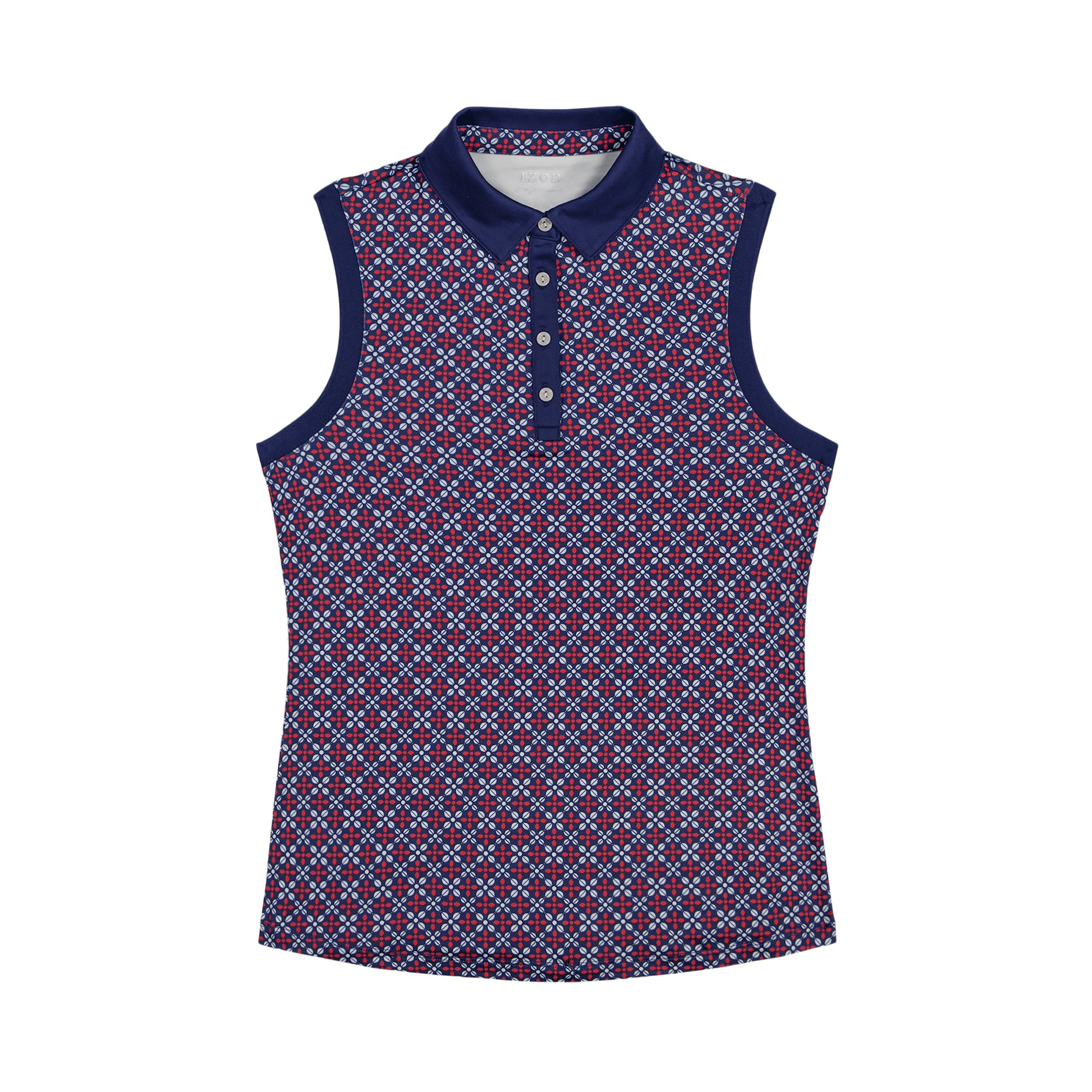 Izod ALLY PRINTED SLEEVELESS POLO - SODALITE BLUE