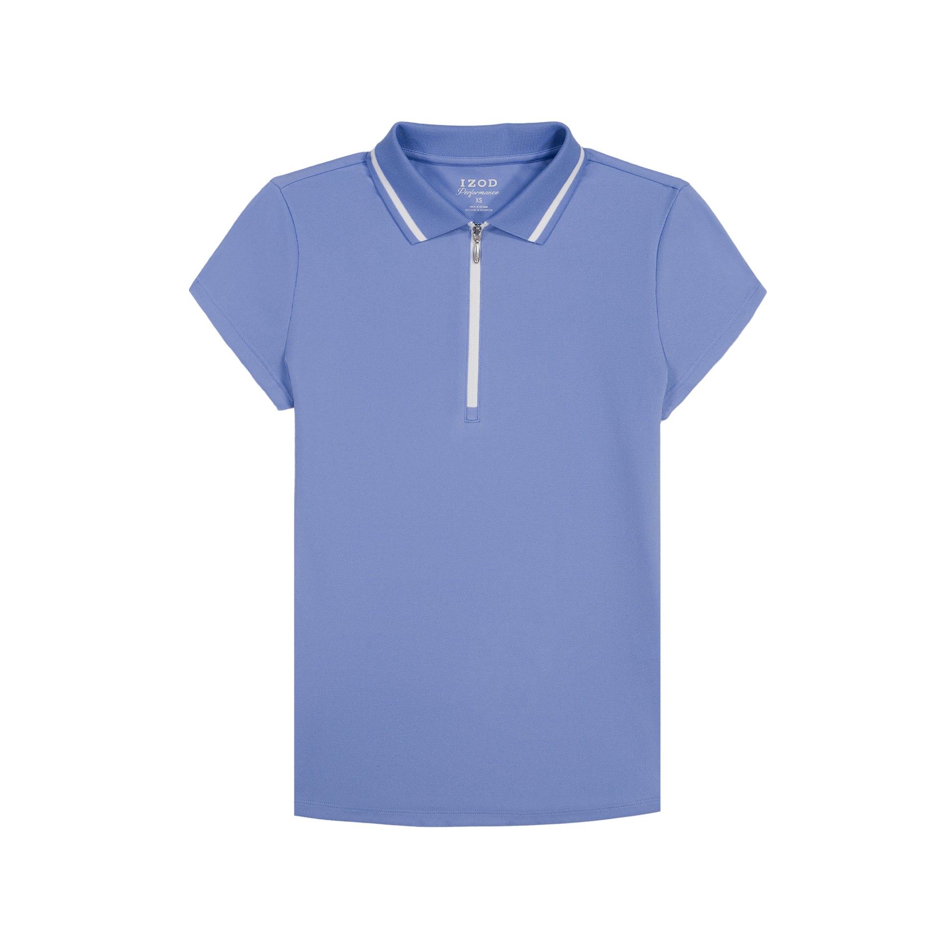 Izod CHLOE COURTSIDE CAP SLEEVE POLO - HYDRANGEA