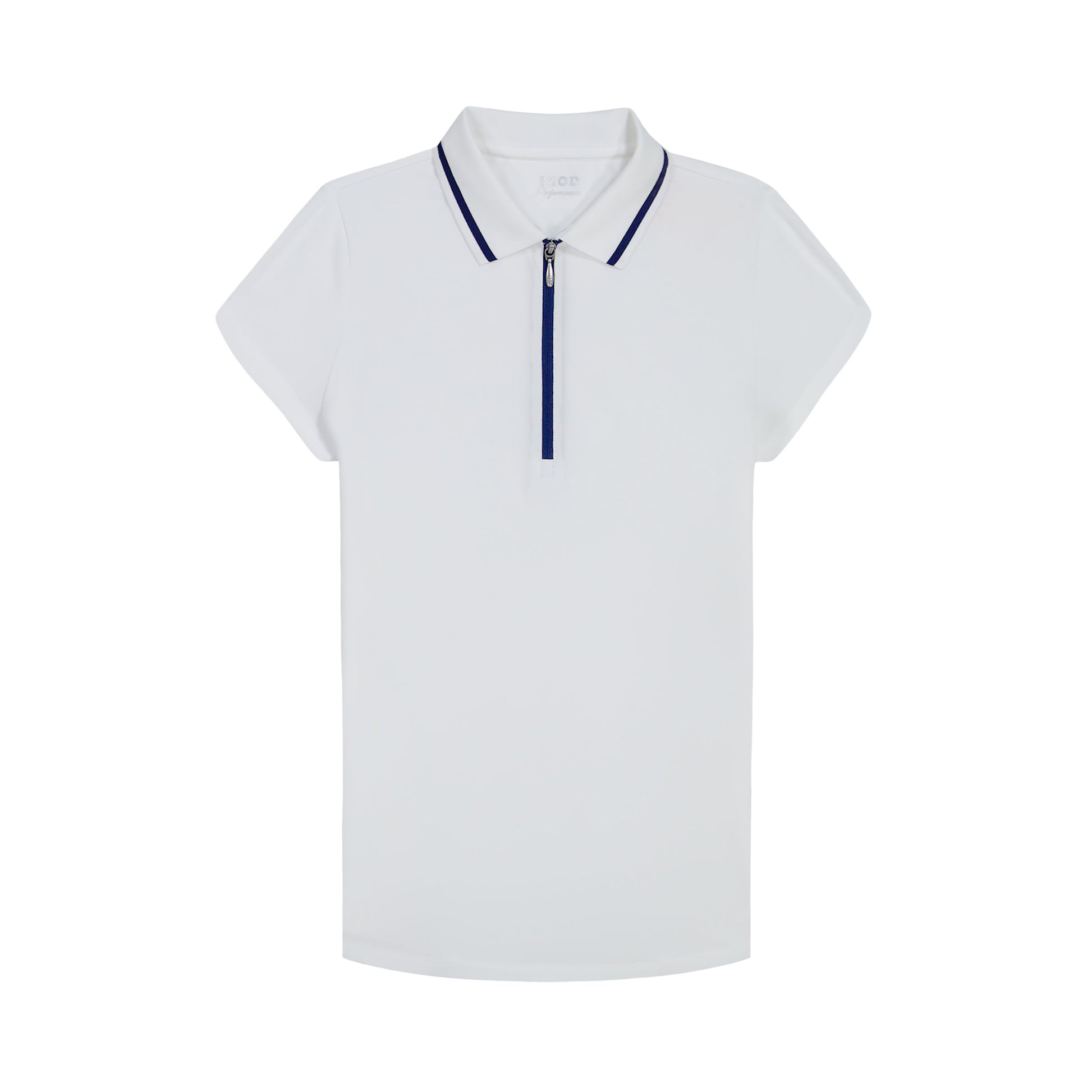 Izod CHLOE COURTSIDE CAP SLEEVE POLO - BRIGHT WHITE