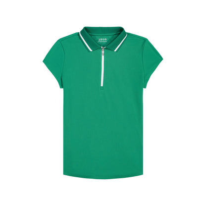 Izod CHLOE COURTSIDE CAP SLEEVE POLO - GREENLAKE