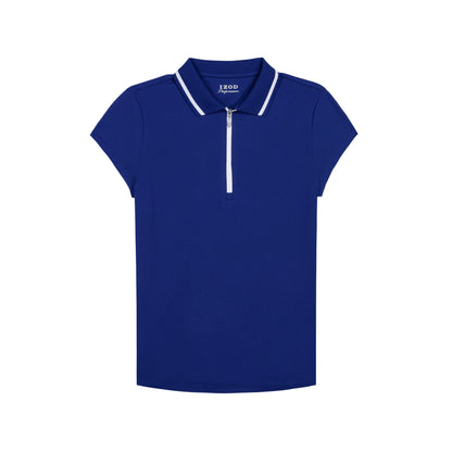 Izod CHLOE COURTSIDE CAP SLEEVE POLO - SODALITE BLUE