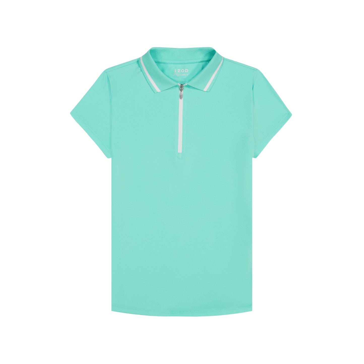 Izod CHLOE COURTSIDE CAP SLEEVE POLO - ARUBA BLUE