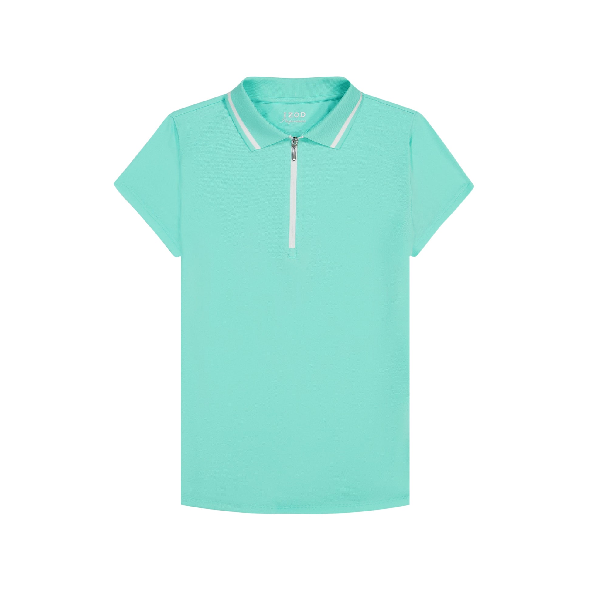 Izod CHLOE COURTSIDE CAP SLEEVE POLO - ARUBA BLUE