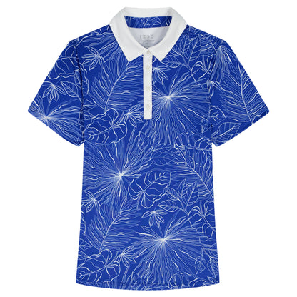 Izod ALLY PRINTED S/S POLO - AMPARO BLUE