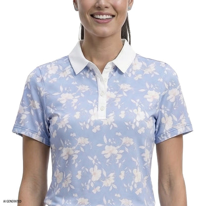 Izod ALLY PRINTED S/S POLO - SERENITY