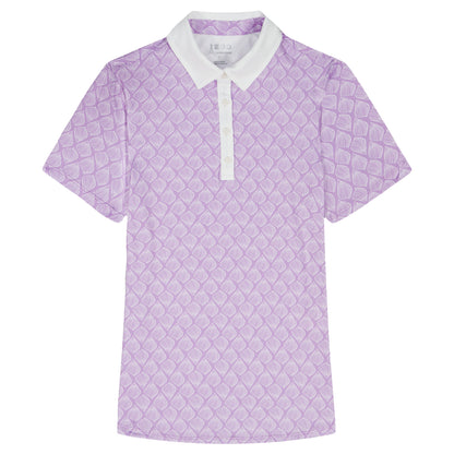 Izod ALLY PRINTED S/S POLO - SHEER LILAC