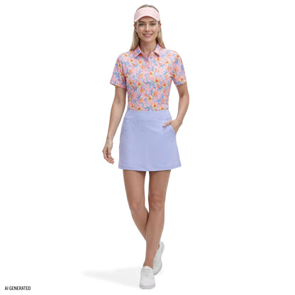 Izod ALLY PRINTED S/S POLO - PRISM PINK
