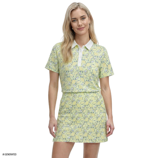 Izod ALLY PRINTED S/S POLO - YARROW