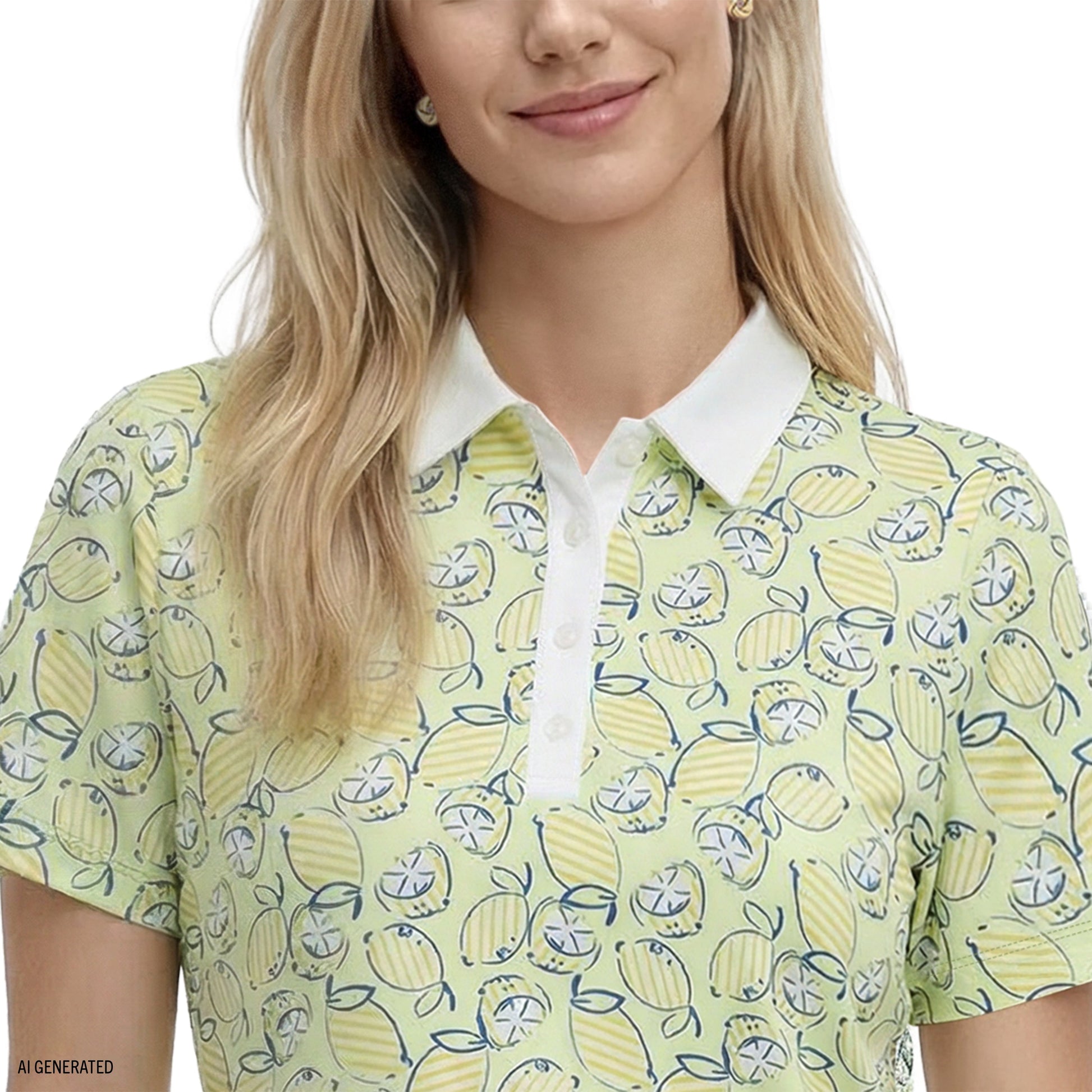 Izod ALLY PRINTED S/S POLO - YARROW