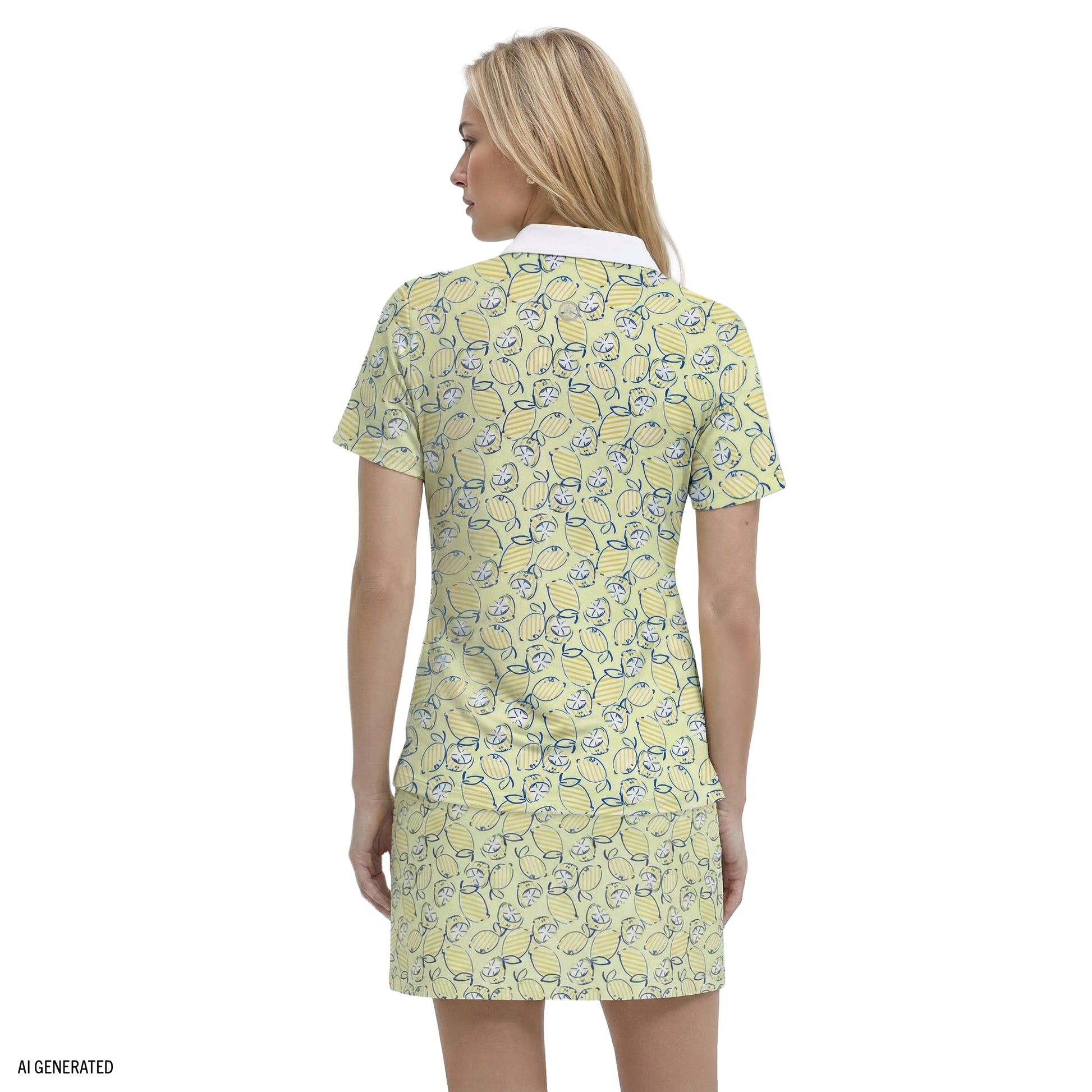 Izod ALLY PRINTED S/S POLO - YARROW