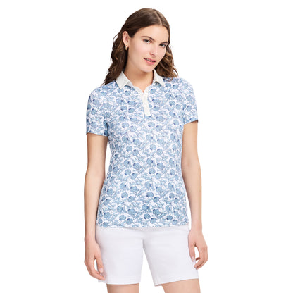 Izod ALLY PRINTED S/S POLO - BRIGHT WHITE