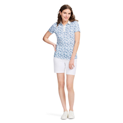 Izod ALLY PRINTED S/S POLO - BRIGHT WHITE