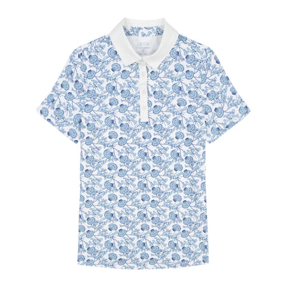 Izod ALLY PRINTED S/S POLO - BRIGHT WHITE