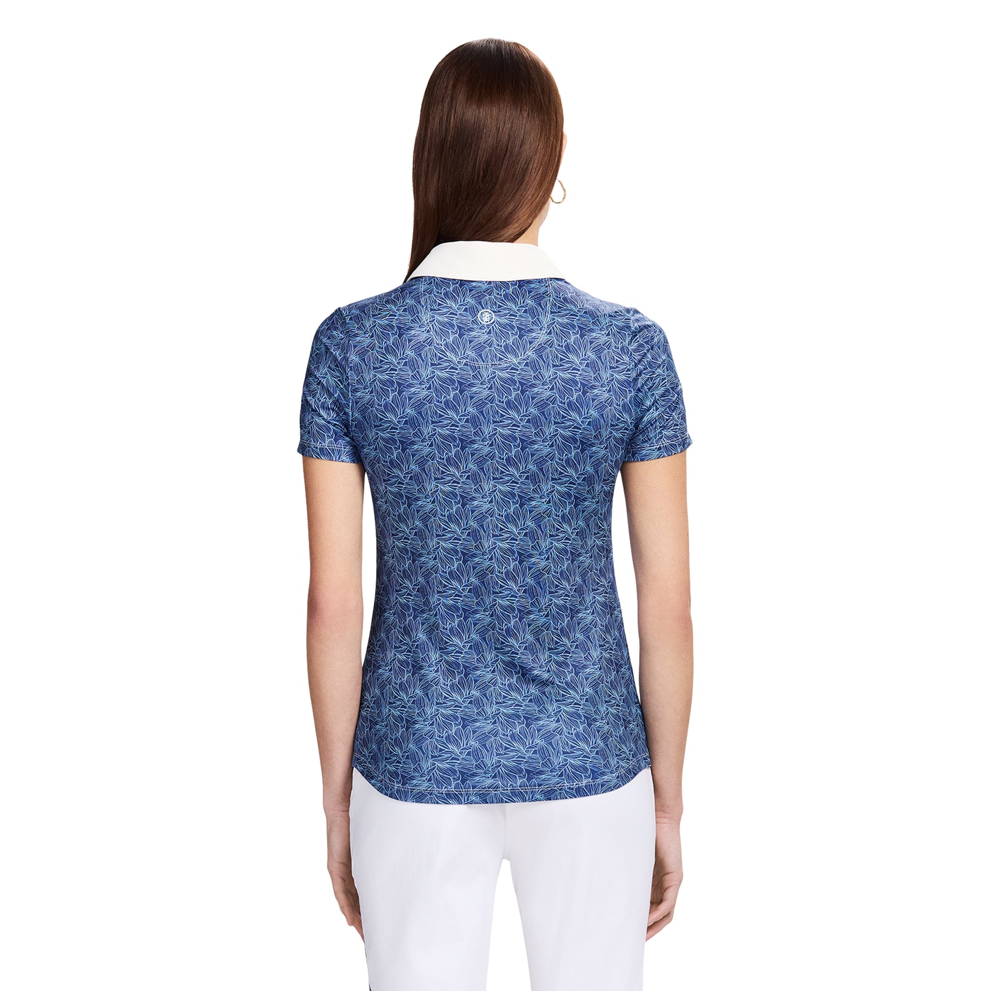 Izod ALLY PRINTED S/S POLO - MEDIEVAL BLUE