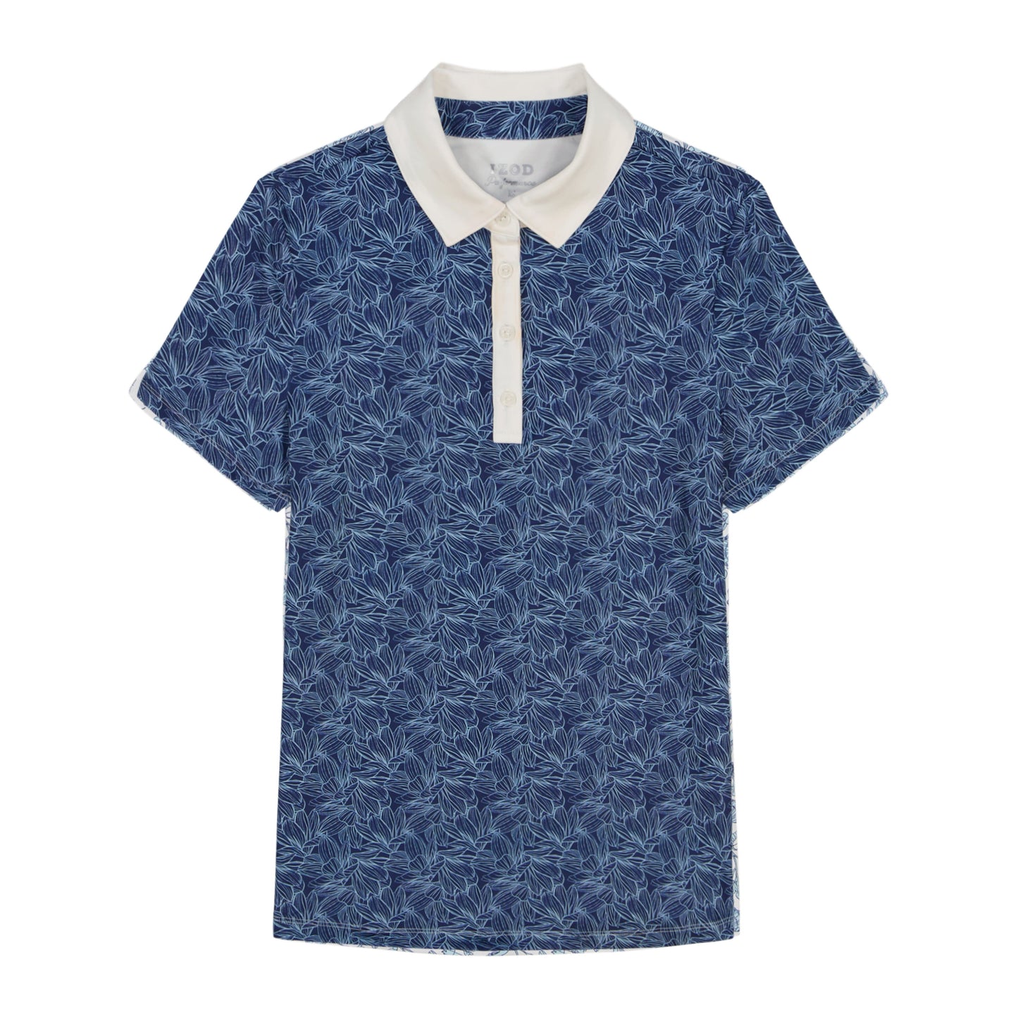 Izod ALLY PRINTED S/S POLO - MEDIEVAL BLUE