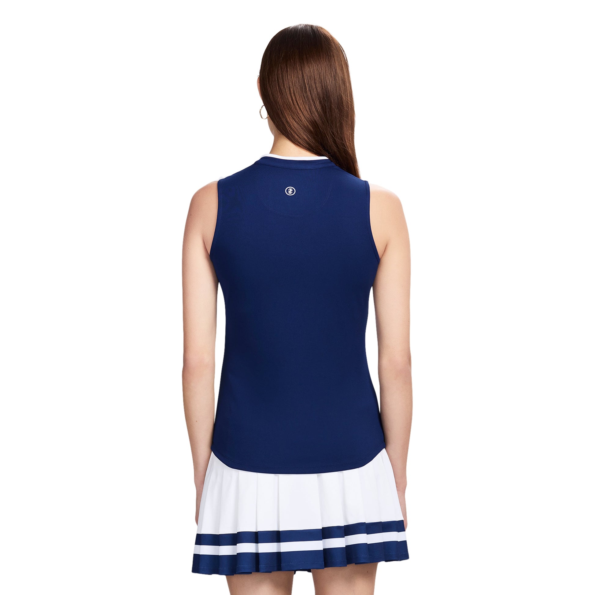 Izod VEE-RONICA COLLARLESS POLO - MEDIEVAL BLUE