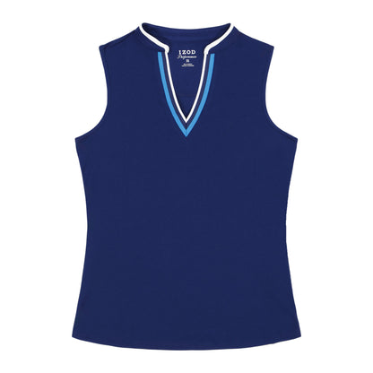 Izod VEE-RONICA COLLARLESS POLO - MEDIEVAL BLUE
