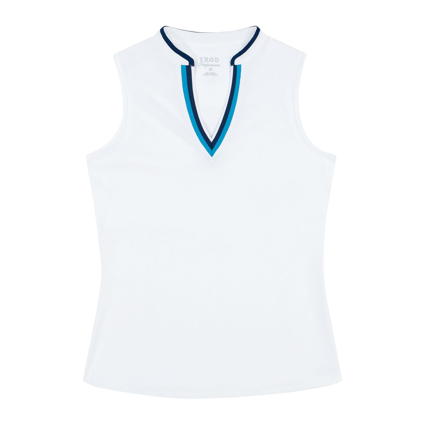 Izod VEE-RONICA COLLARLESS POLO - BRIGHT WHITE