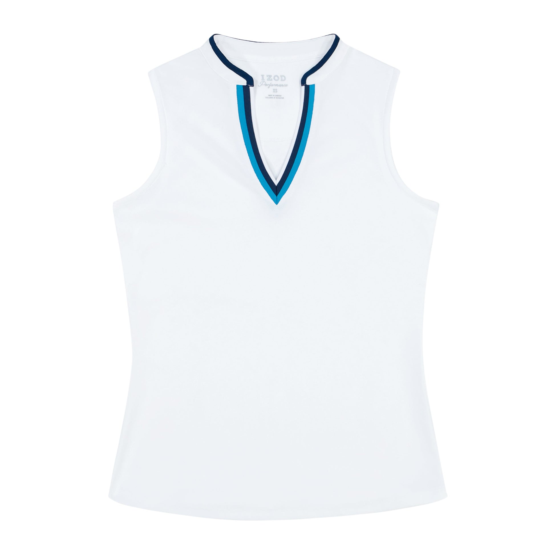 Izod VEE-RONICA COLLARLESS POLO - BRIGHT WHITE