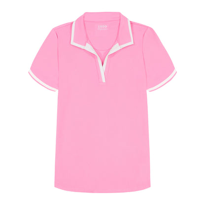 Izod Cydney Johnny Collar Top - Sachet Pink