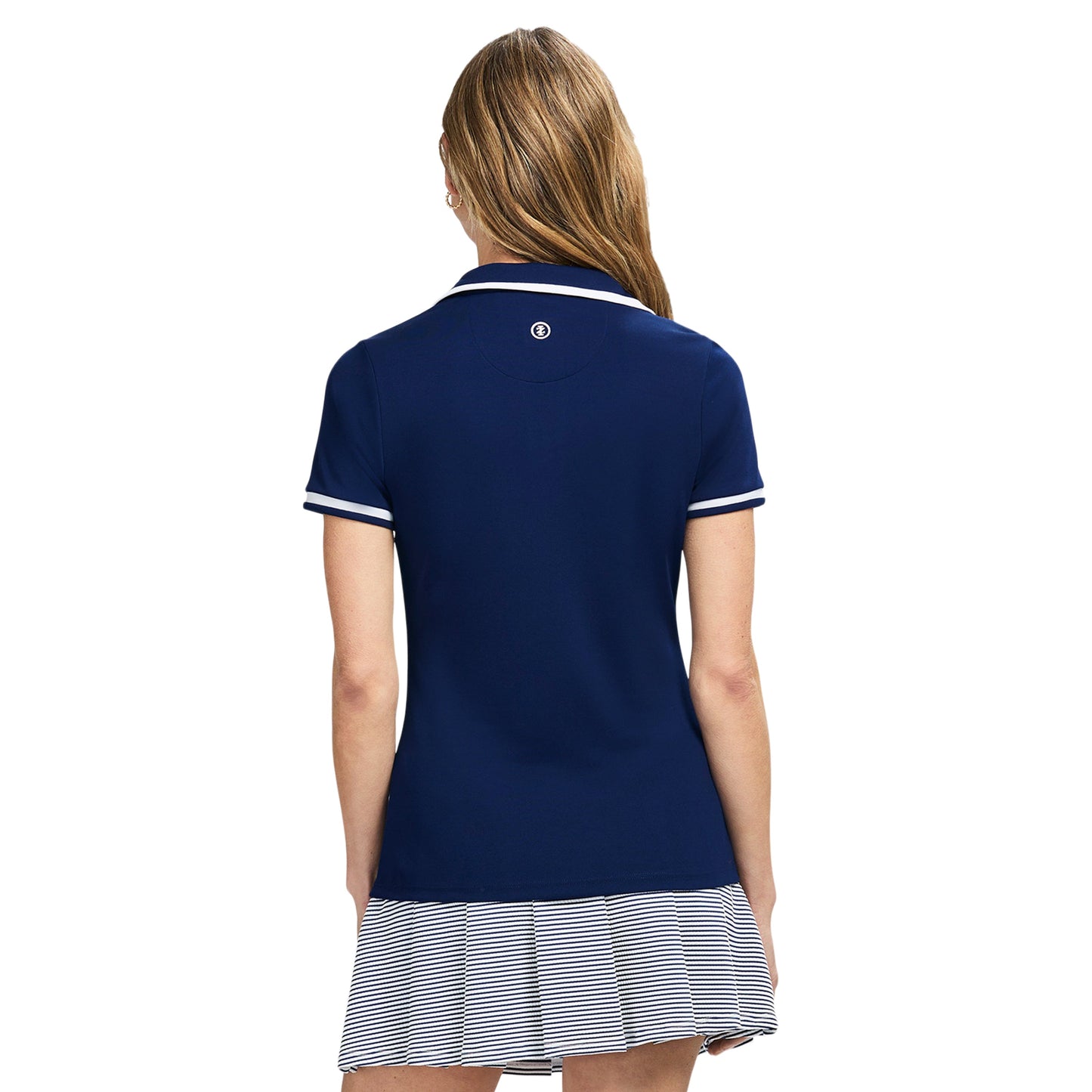 Izod Cydney Johnny Collar Top - Medieval Blue