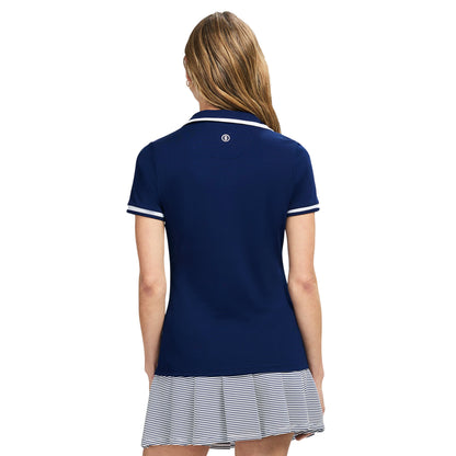 Izod Cydney Johnny Collar Top - Medieval Blue