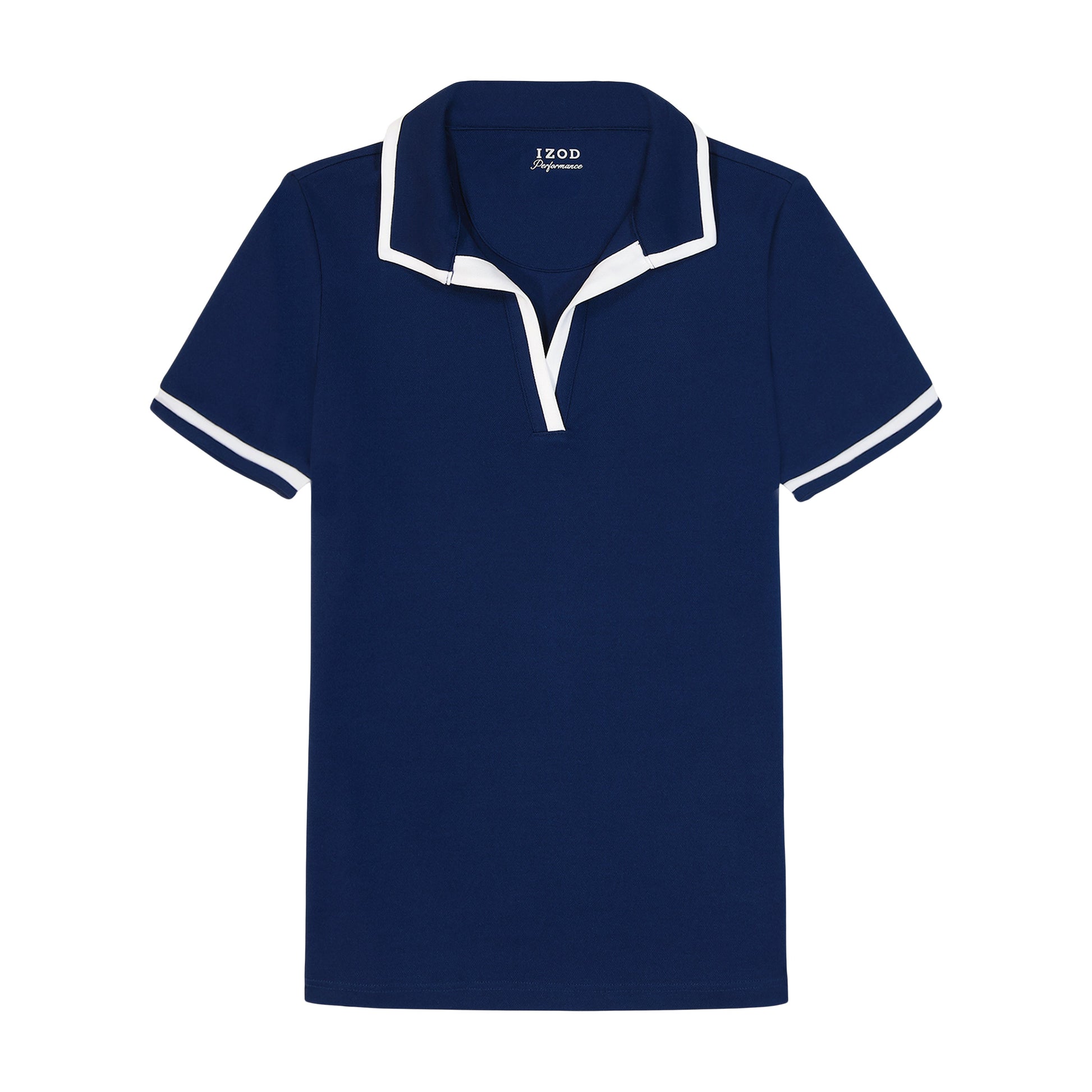 Izod Cydney Johnny Collar Top - Medieval Blue