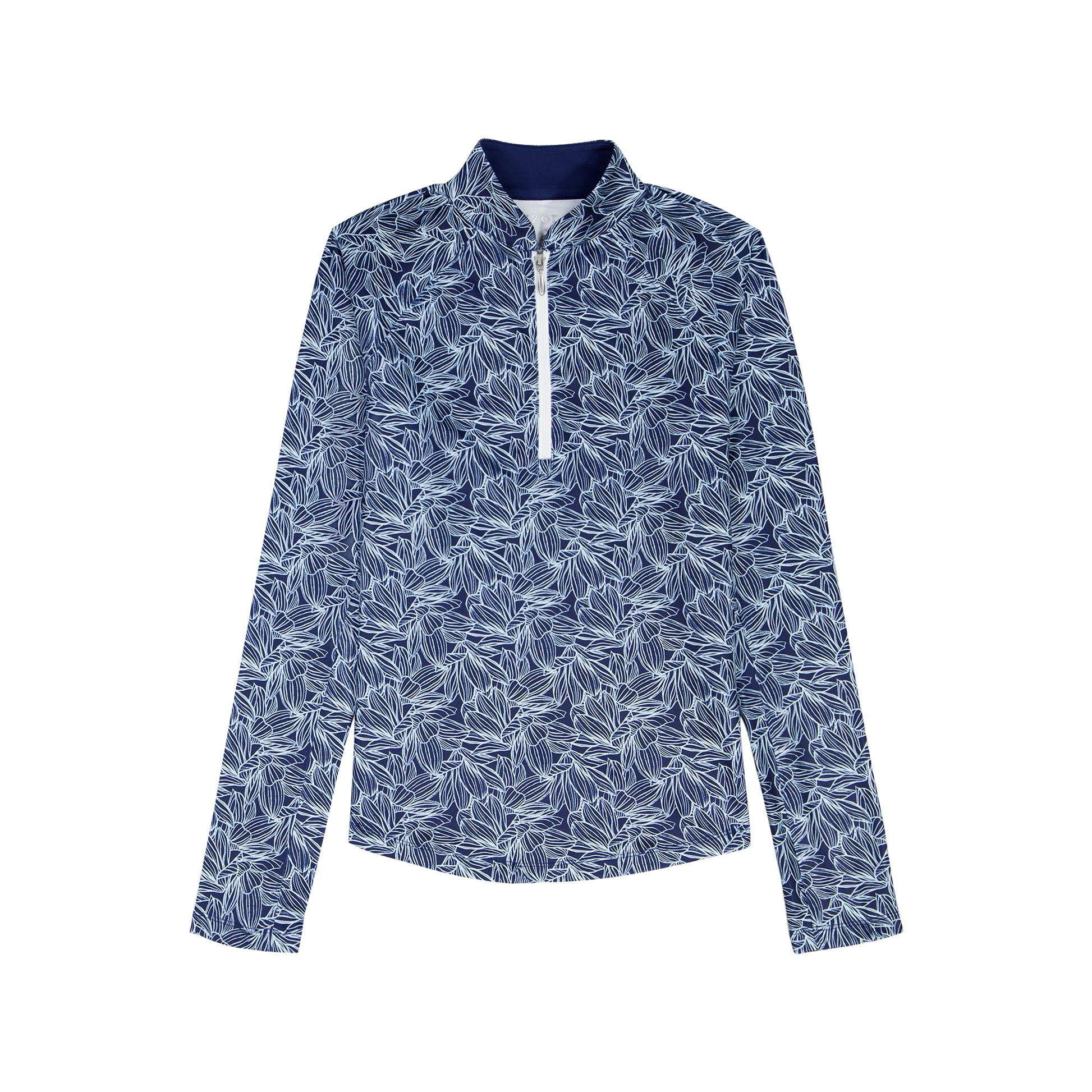 Izod PALOMA PRINTED 1/4 ZIP PULLOVER - MEDIEVAL BLUE