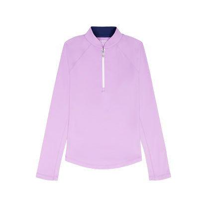 Izod PALOMA 1/4 ZIP PULLOVER - SHEER LILAC