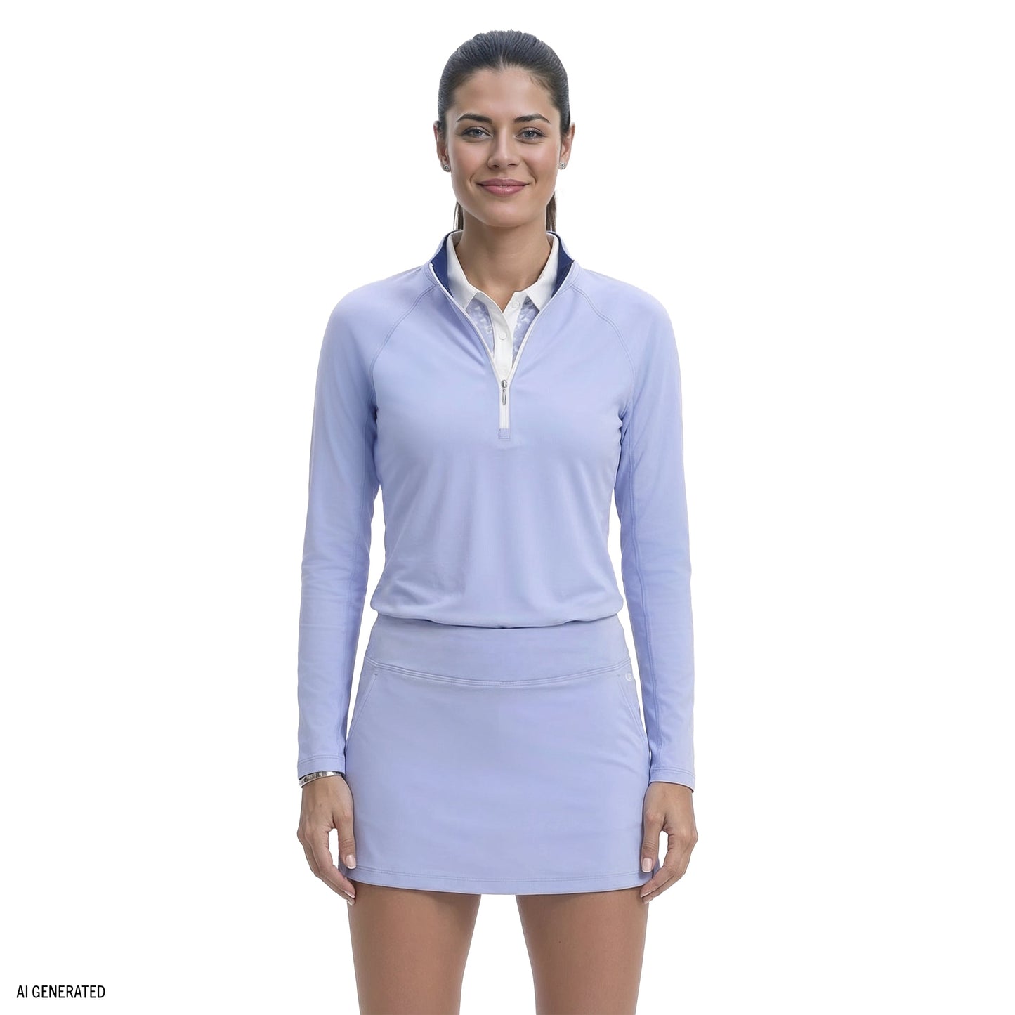 Izod PALOMA 1/4 ZIP PULLOVER - HYDRANGEA