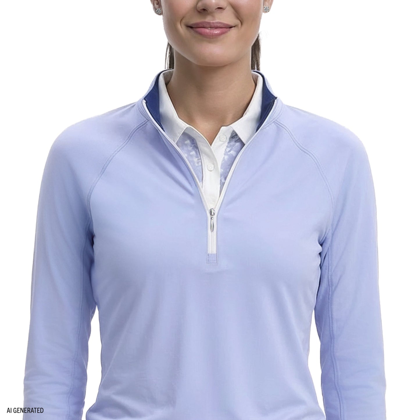 Izod PALOMA 1/4 ZIP PULLOVER - HYDRANGEA