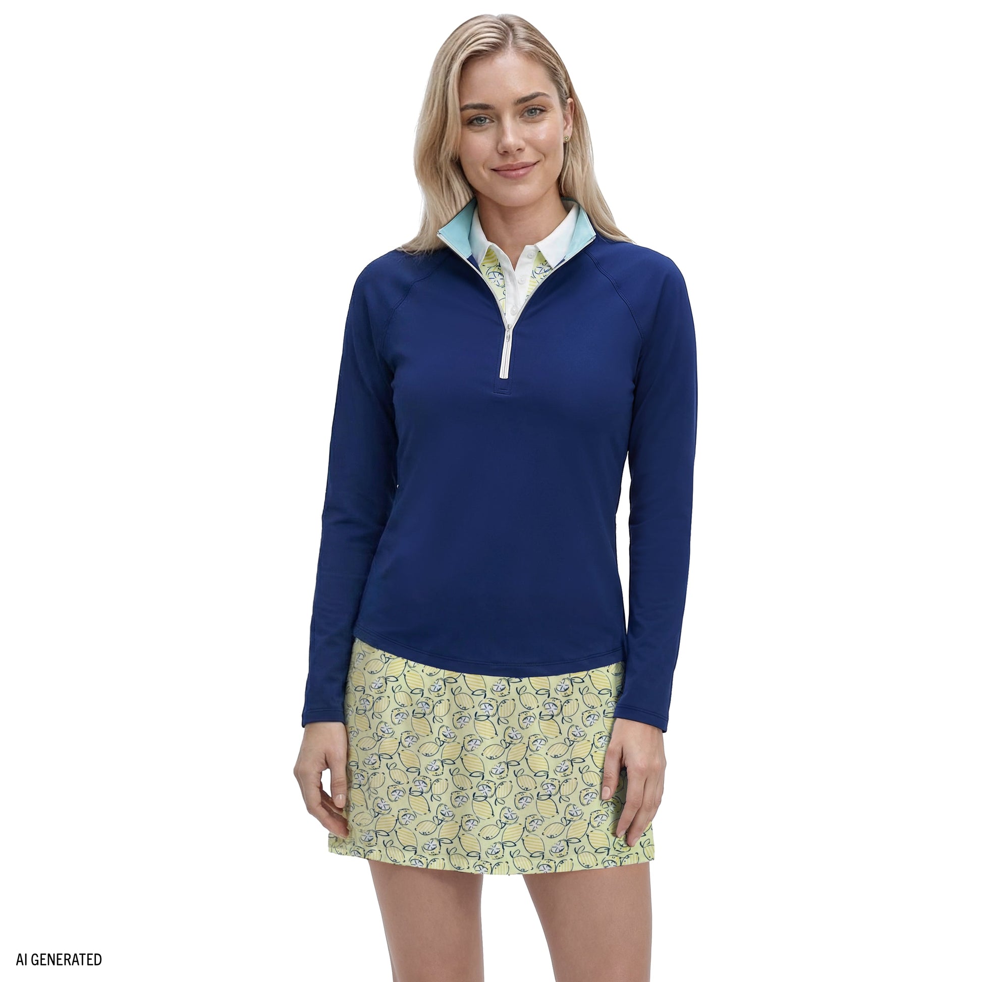 Izod PALOMA 1/4 ZIP PULLOVER - MEDIEVAL BLUE