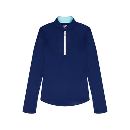 Izod PALOMA 1/4 ZIP PULLOVER - MEDIEVAL BLUE