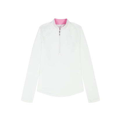 Izod PALOMA 1/4 ZIP PULLOVER - BRIGHT WHITE