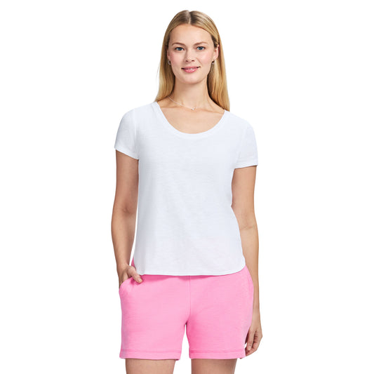 Izod Alex Short Sleeve Slub T-Shirt - Bright White