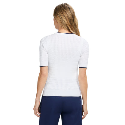 Izod Calista 3/4 Slv Swtr - Bright White