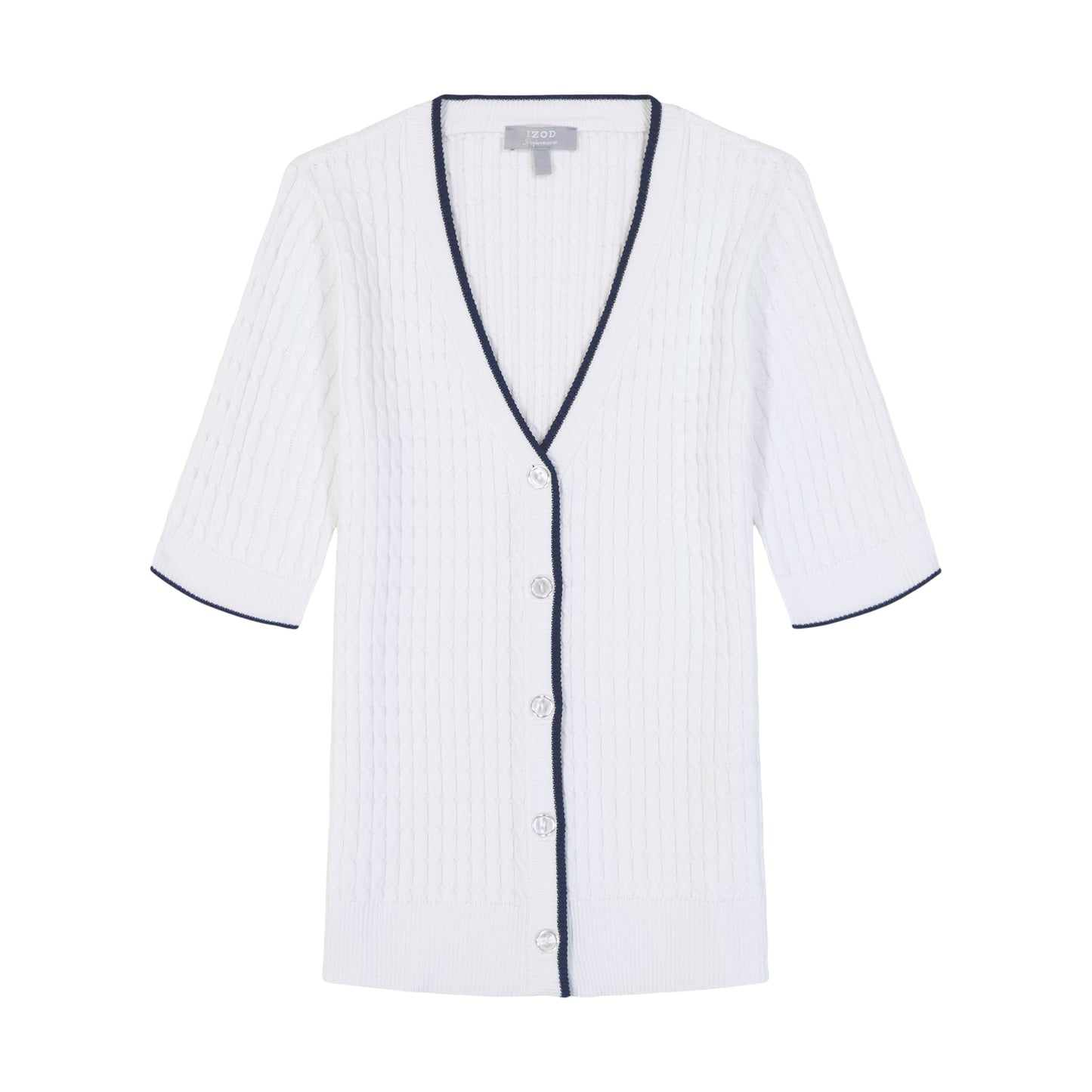 Izod Calista 3/4 Slv Swtr - Bright White