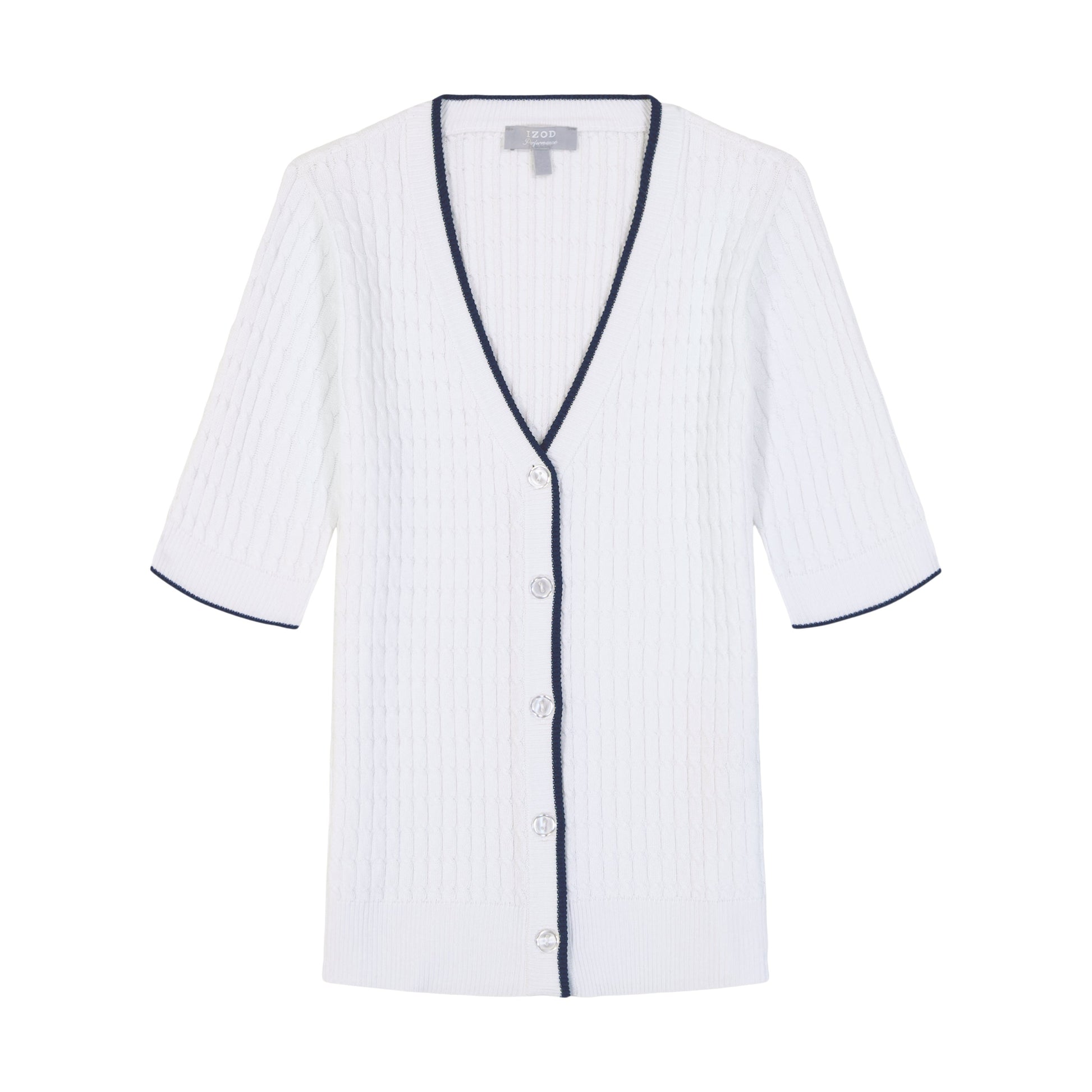 Izod Calista 3/4 Slv Swtr - Bright White