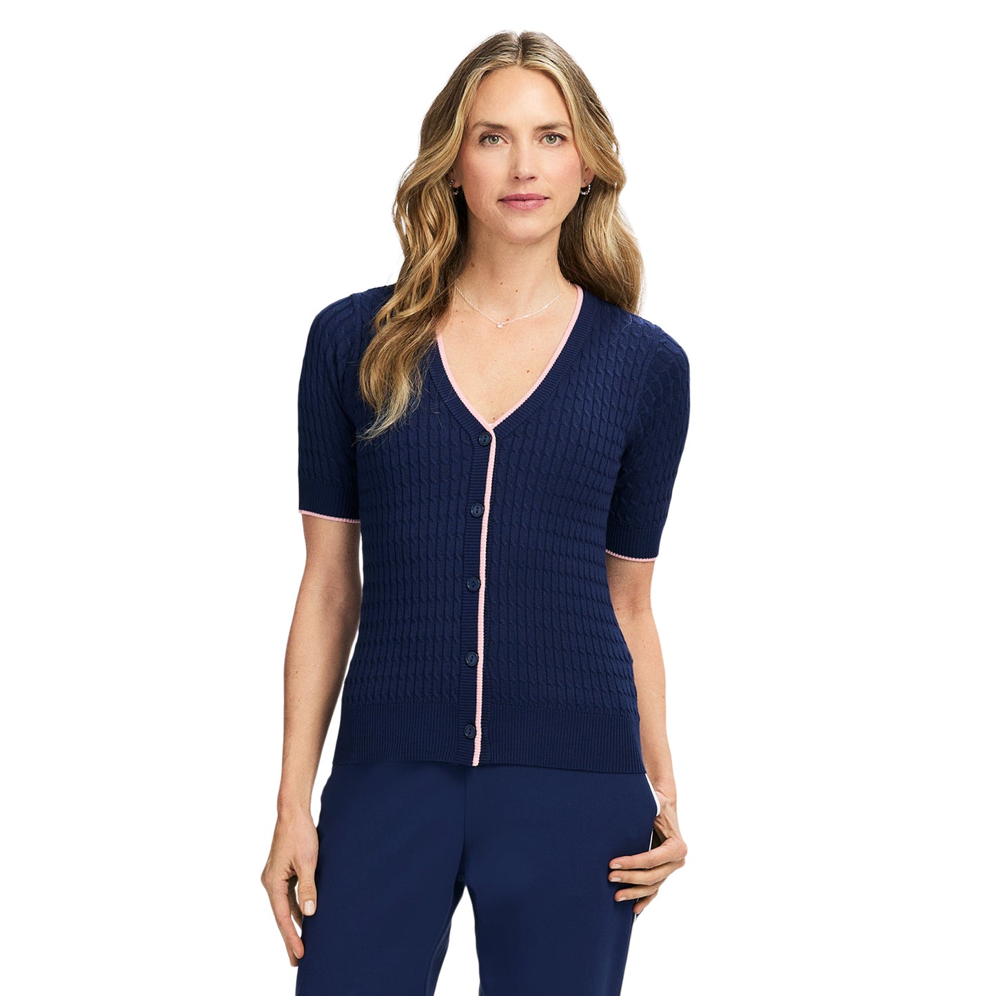 Izod Calista 3/4 Slv Swtr - Medieval Blue