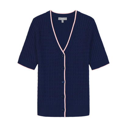 Izod Calista 3/4 Slv Swtr - Medieval Blue