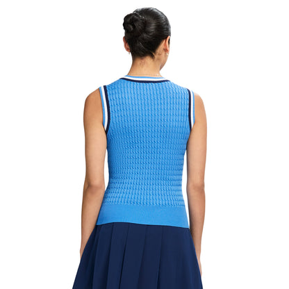 Izod Callie Cable Sweater Vest - Little Boy Blue