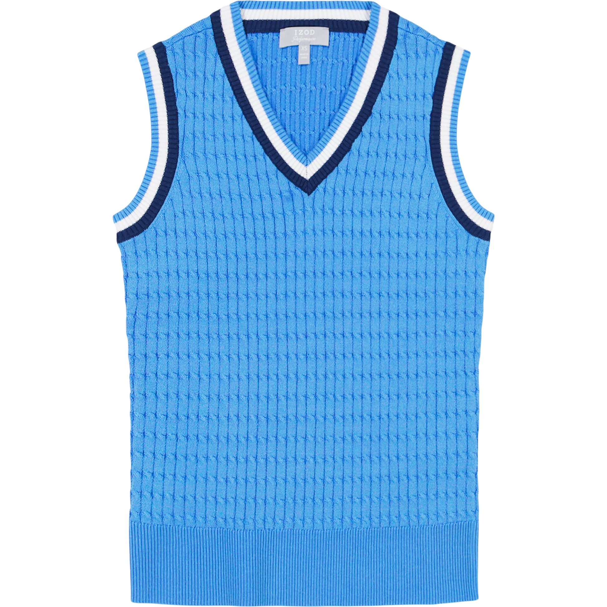 Izod Callie Cable Sweater Vest - Little Boy Blue
