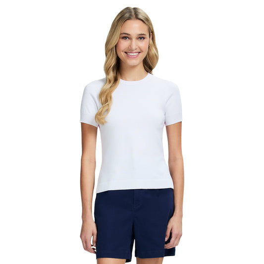 Izod Skylar Ss Crew Swtr - Bright White
